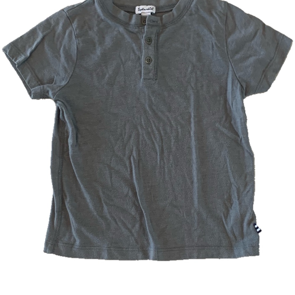 Splendid Youth Boys Gray Button Down Shirt Minimalist Design